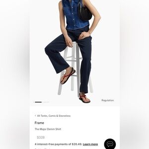 Frame Denim Blue Shirt